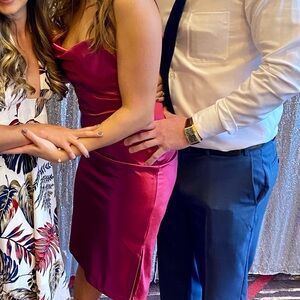 Sexy bodycon maroon dress size small